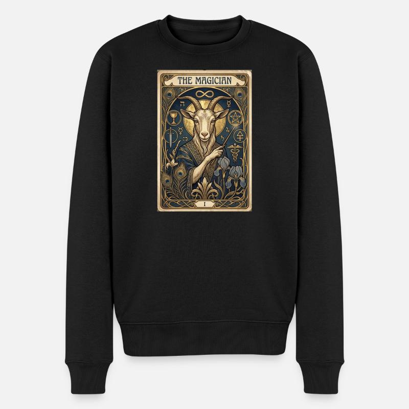 La chèvre, le magicien - Pull Premium bio Homme - noir