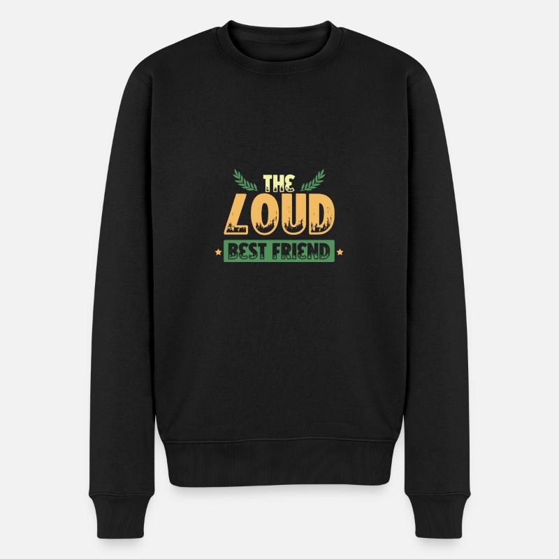 lauter bester freund - Männer Premium Bio Pullover - Schwarz