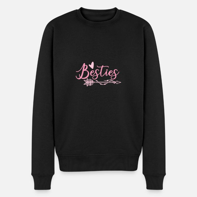 besties beste freunde - Männer Premium Bio Pullover - Schwarz