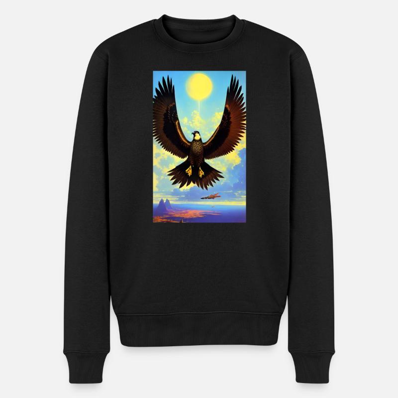 Aigle | Oiseaux | Liberté | Animaux - Pull Premium bio Homme - noir
