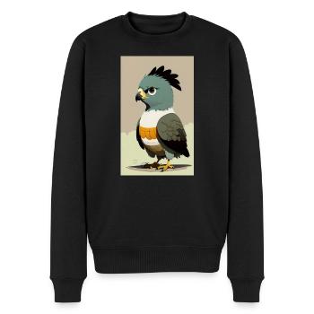 Aigle | Oiseaux | Liberté | Animaux - Pull Premium bio Homme - noir - Devant - Nico (187cm)