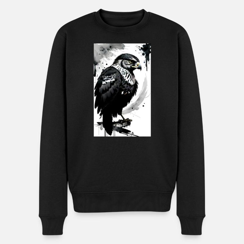 Aigle | Oiseaux | Liberté | Animaux - Pull Premium bio Homme - noir