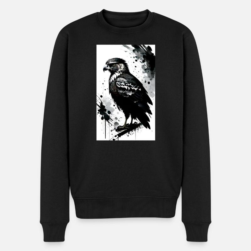 Adler | Vogel | Freiheit | Tiere - Männer Premium Bio Pullover - Schwarz