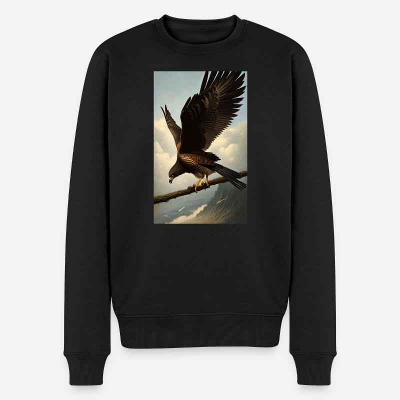 Aigle | Oiseaux | Liberté | Animaux - Pull Premium bio Homme - noir