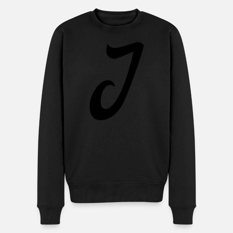 lettre j - Pull Premium bio Homme - noir