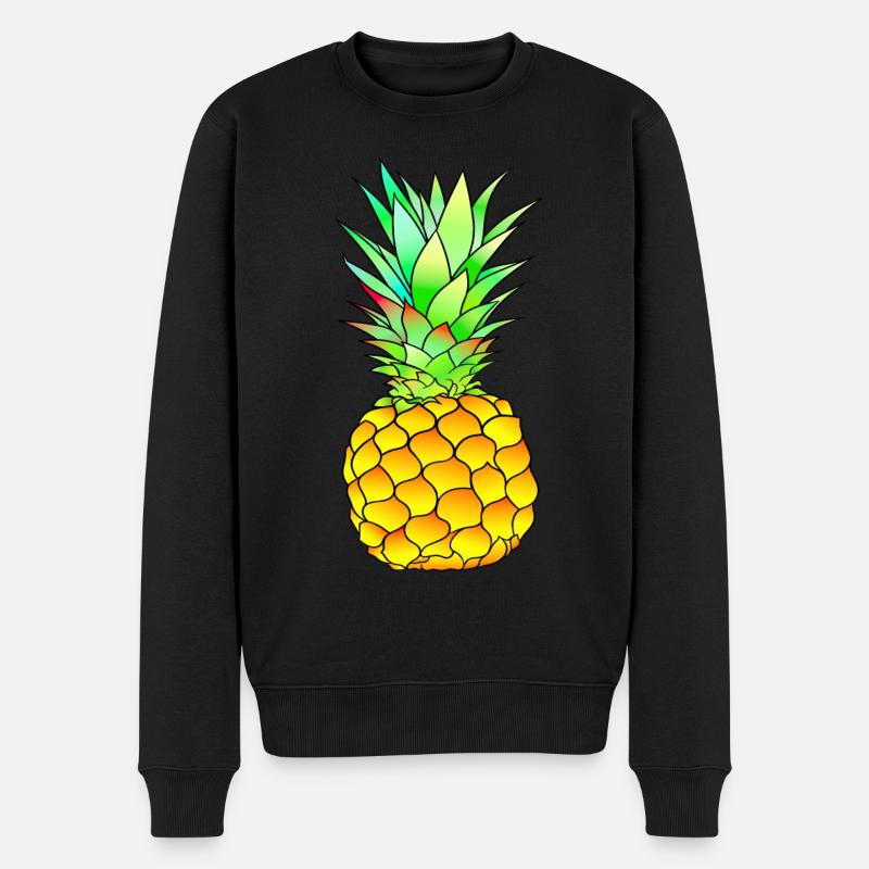 Ananas - Männer Premium Bio Pullover - Schwarz