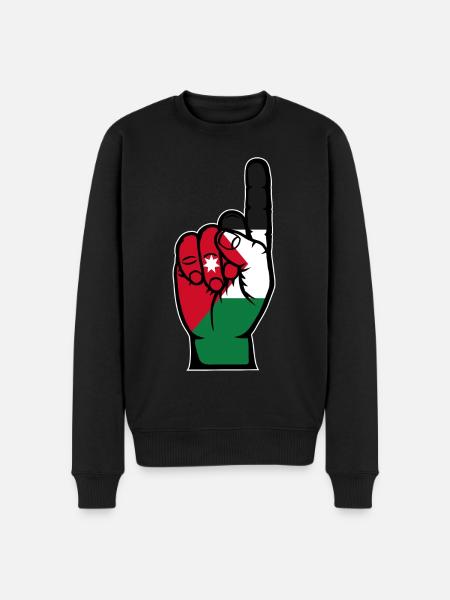 Drapeau jordanien numéro 1 - Pull Premium bio Homme - noir