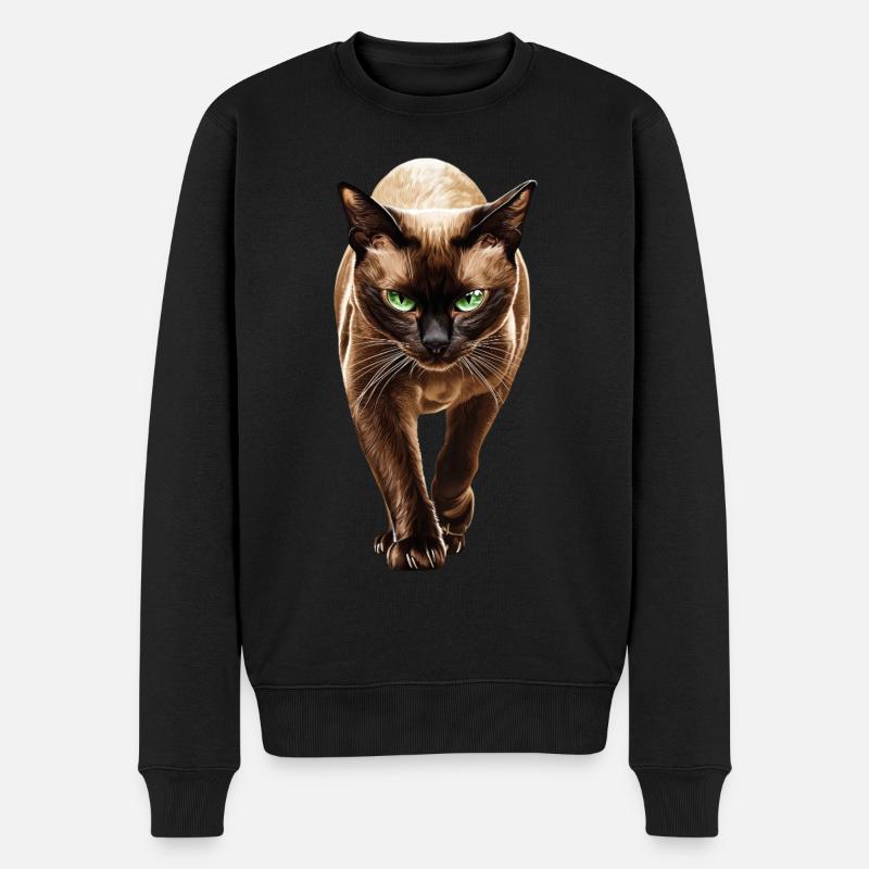 Birmanisch - Männer Premium Bio Pullover - Schwarz