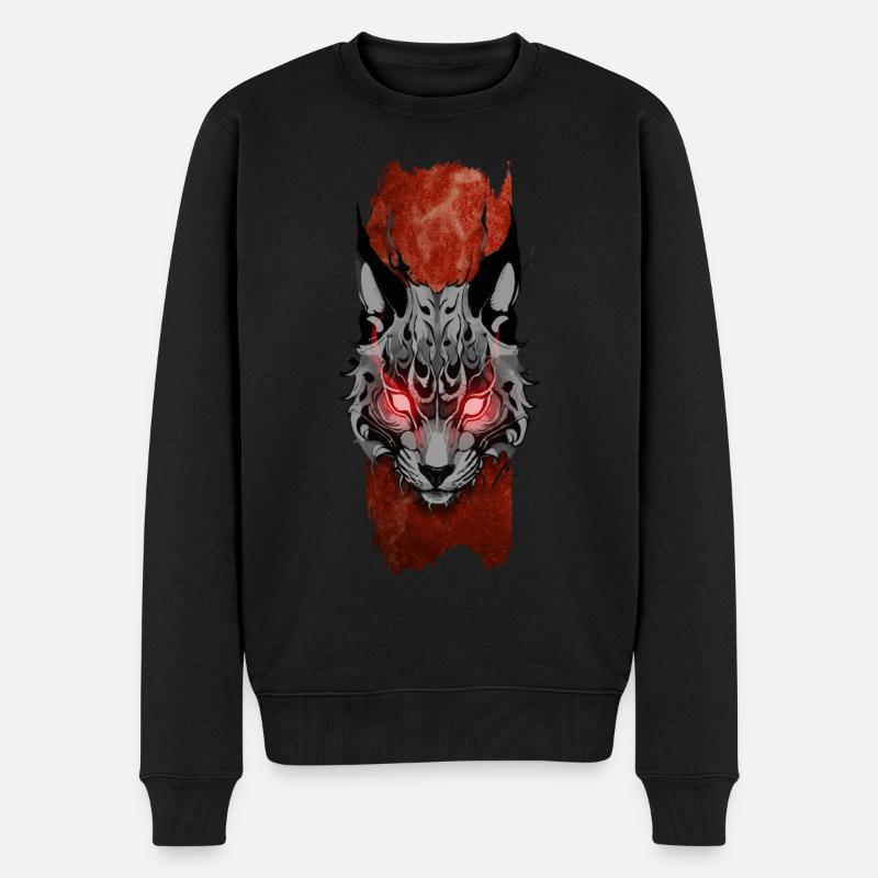 Souverain furtif : Lynx dans l’ombre - Pull Premium bio Homme - noir
