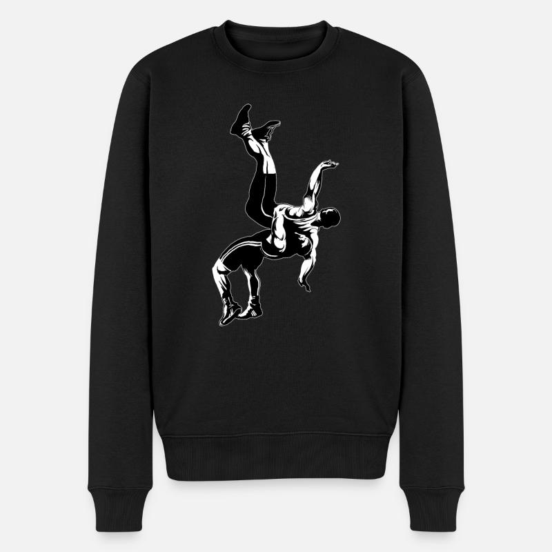 Lutte - Pull Premium bio Homme - noir