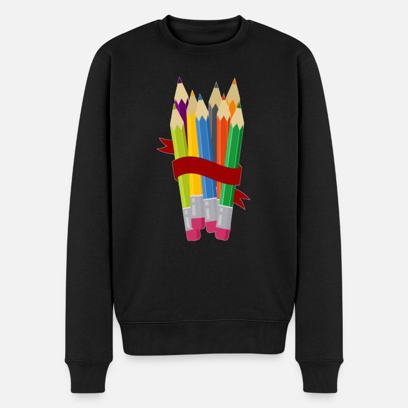 crayon - Pull Premium bio Homme - noir