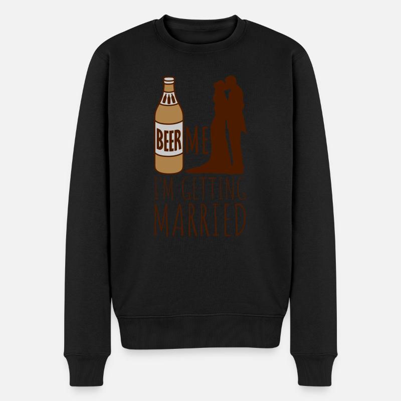 Beer Me Me marier - Pull Premium bio Homme - noir