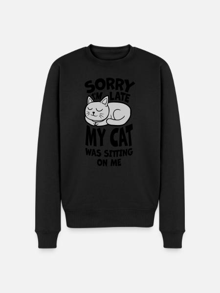 désolé chat était assis - Pull Premium bio Homme - noir