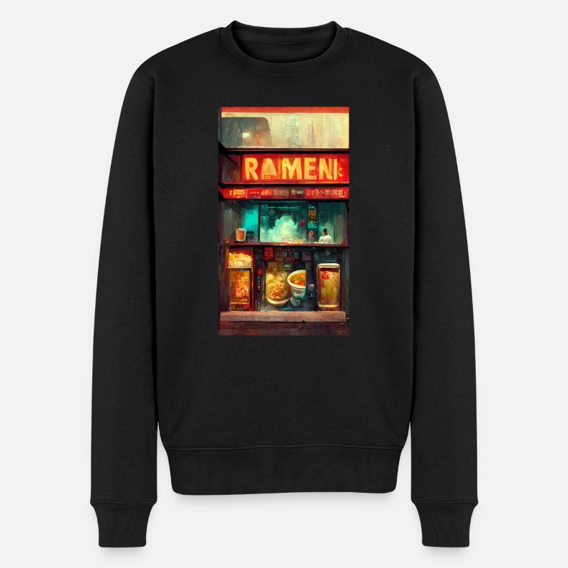 Anime japonais Ramen Shop - Pull Premium bio Homme - noir