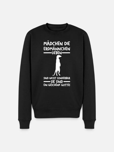 Erdmännchen - Männer Premium Bio Pullover - Schwarz