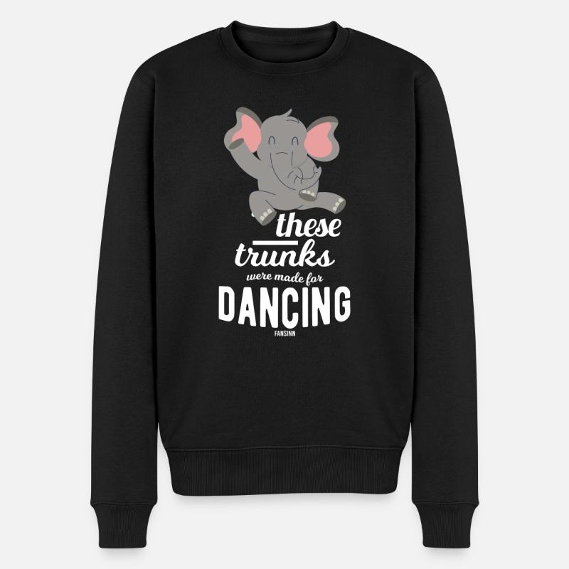 L’éléphant adore danser - Pull Premium bio Homme - noir