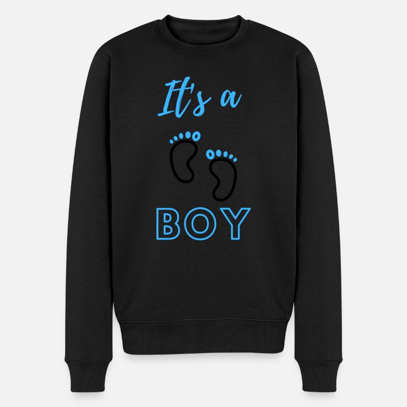 Annonce de bébé - Garçon - Grossesse - Pull Premium bio Homme - noir