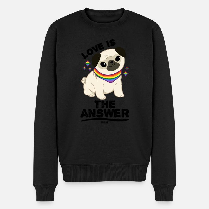 Carlin Chien Pet - Pull Premium bio Homme - noir