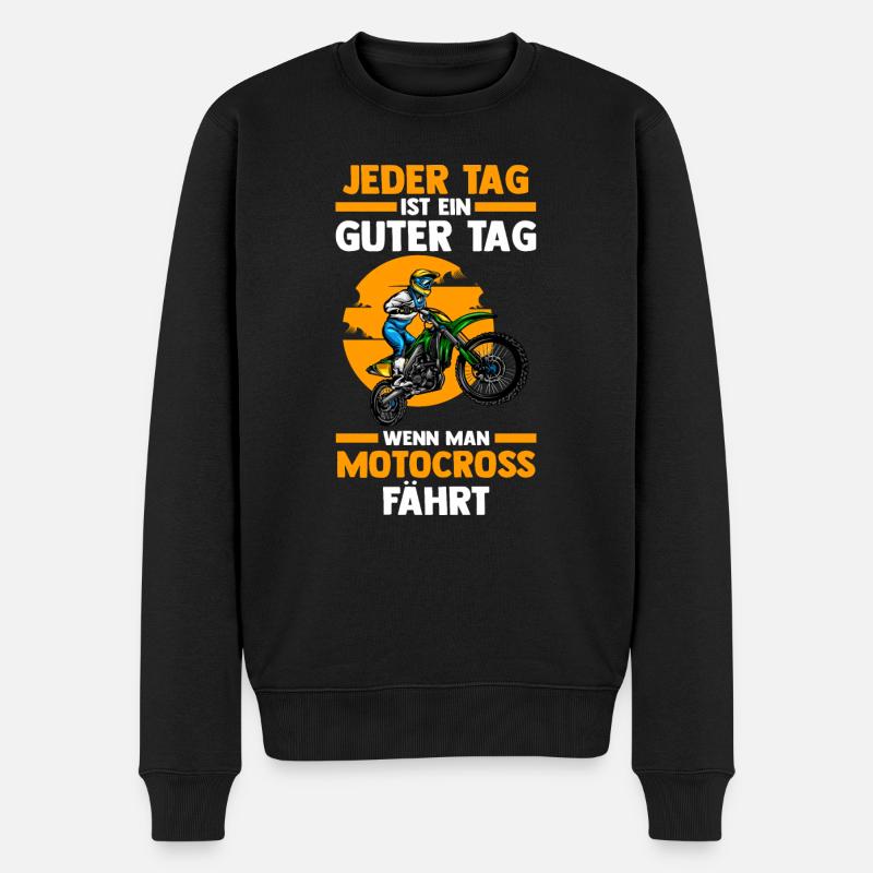 Motorrad Motocross - Männer Premium Bio Pullover - Schwarz