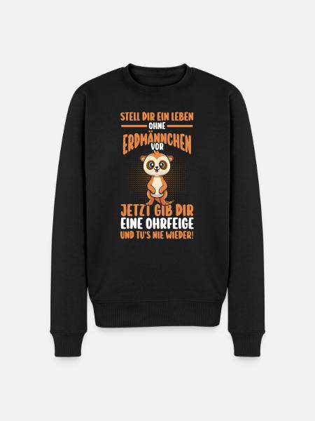 Erdmännchen - Männer Premium Bio Pullover - Schwarz
