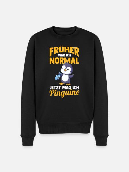 Pinguin - Männer Premium Bio Pullover - Schwarz