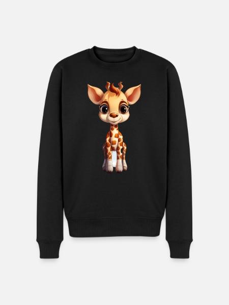 Bébé girafe mignon - Pull Premium bio Homme - noir