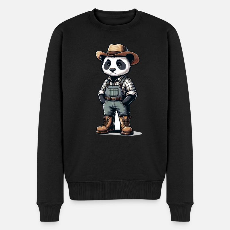 Éleveur de pandas mignon - Pull Premium bio Homme - noir
