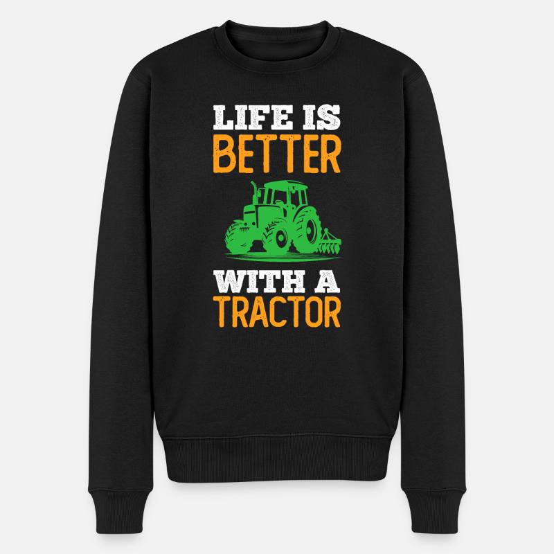 Tracteur tracteur - Pull Premium bio Homme - noir