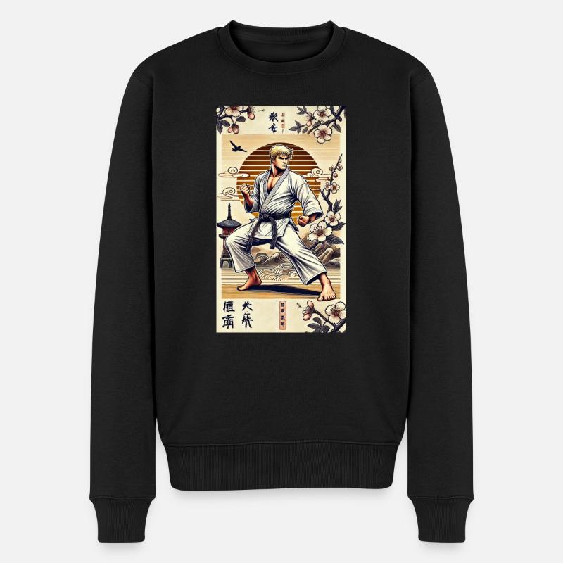 Karaté MAÎTRE - Pull Premium bio Homme - noir