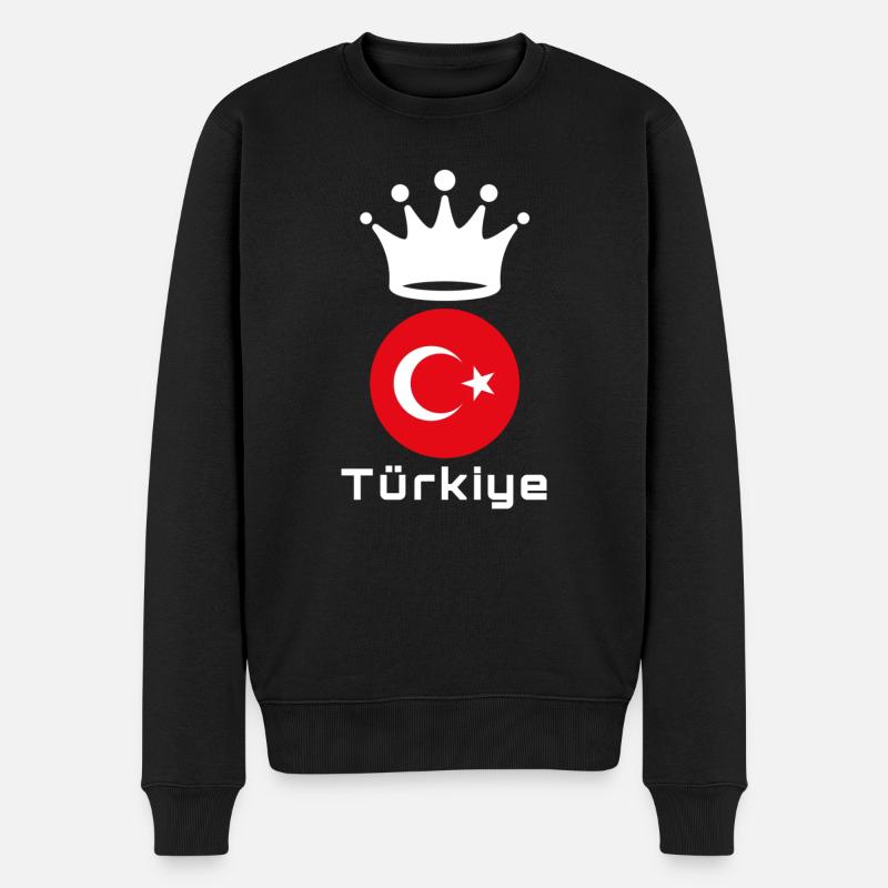 Türkei - Männer Premium Bio Pullover - Schwarz
