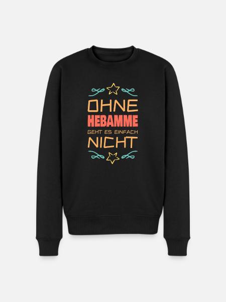 Hebamme - Männer Premium Bio Pullover - Schwarz