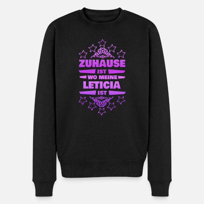 Ehefrau Leticia - Männer Premium Bio Pullover - Schwarz