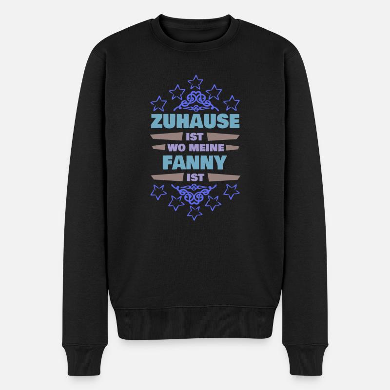 Spruch Fanny - Männer Premium Bio Pullover - Schwarz