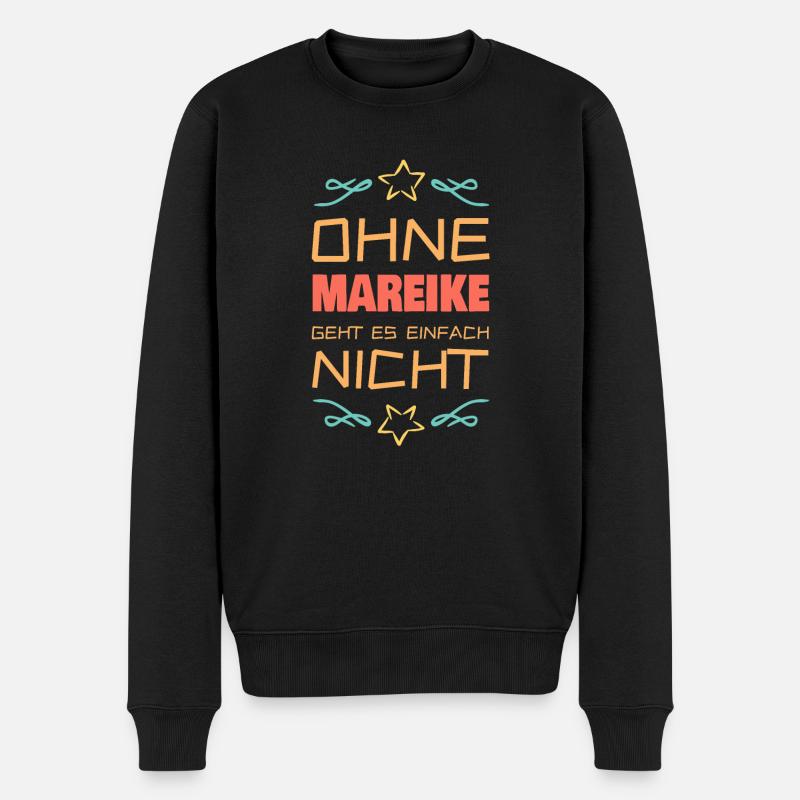 Ohne Mareike - Männer Premium Bio Pullover - Schwarz