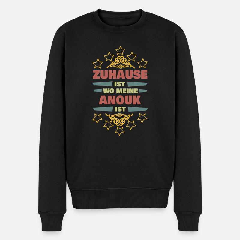 Lebenspartnerin Anouk - Männer Premium Bio Pullover - Schwarz