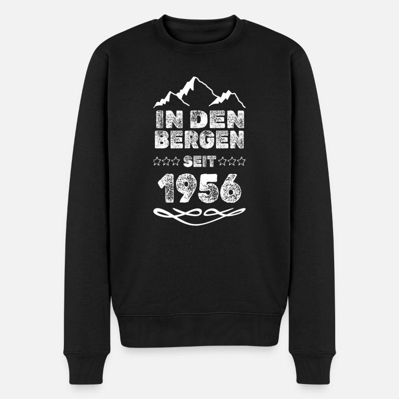 Bergsteiger 1956 - Männer Premium Bio Pullover - Schwarz
