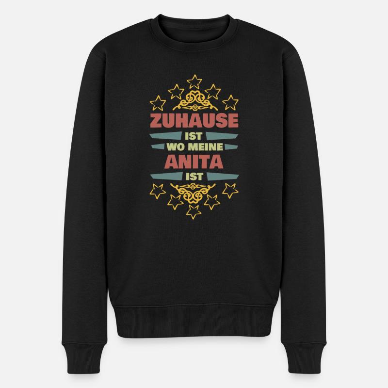 Anita als Lebenspartnerin - Männer Premium Bio Pullover - Schwarz