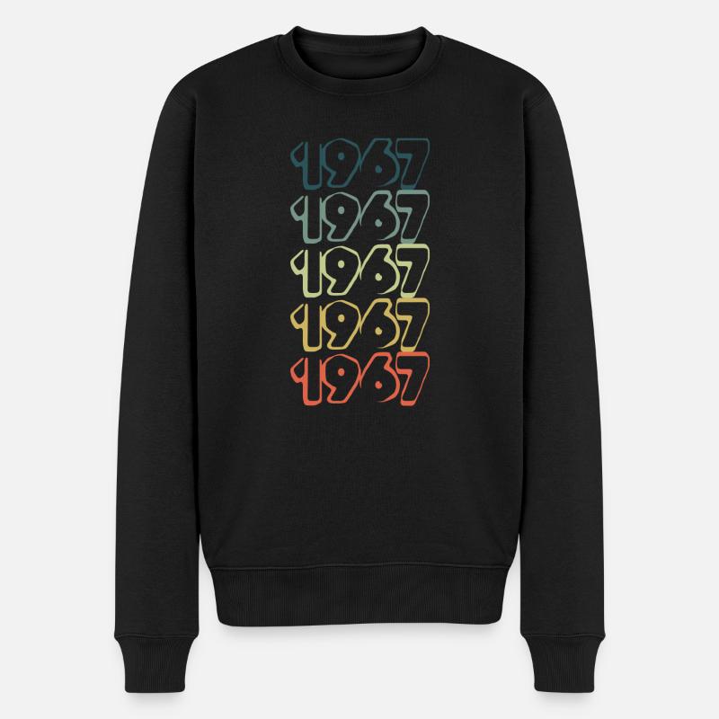 Retro 1967 - Männer Premium Bio Pullover - Schwarz