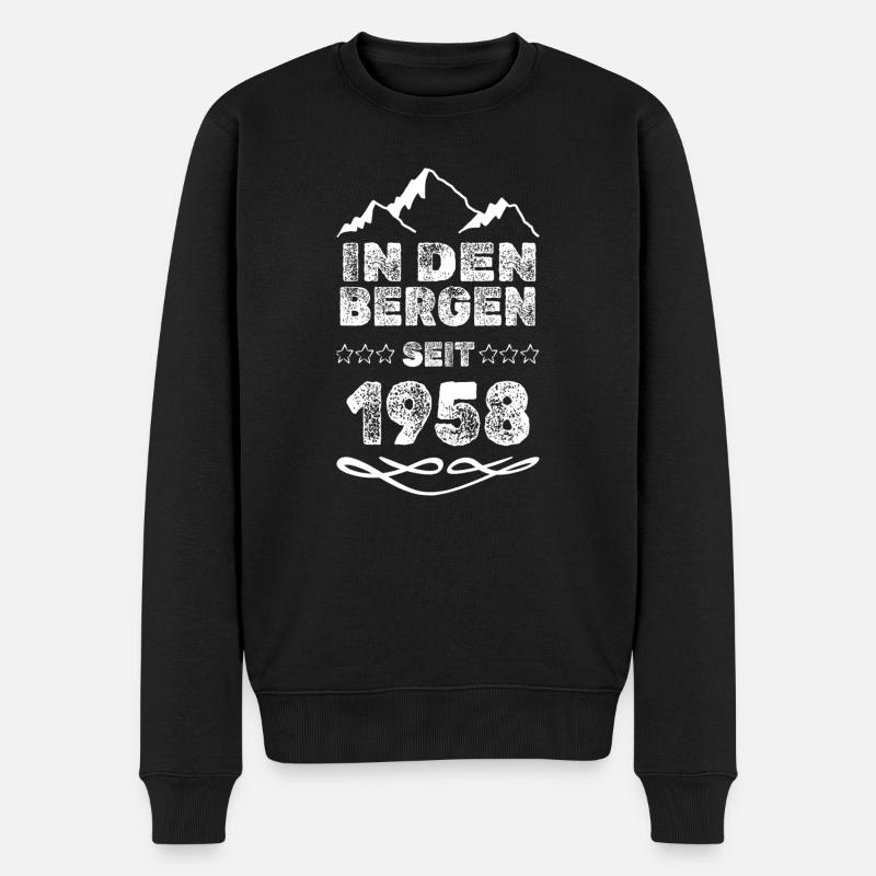 1958 - Männer Premium Bio Pullover - Schwarz