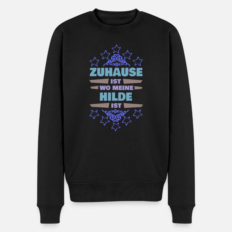 Geschenk für Hilde - Männer Premium Bio Pullover - Schwarz