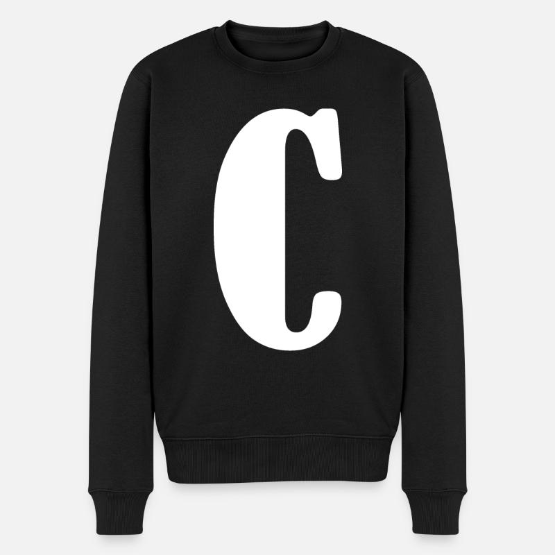 C - Männer Premium Bio Pullover - Schwarz