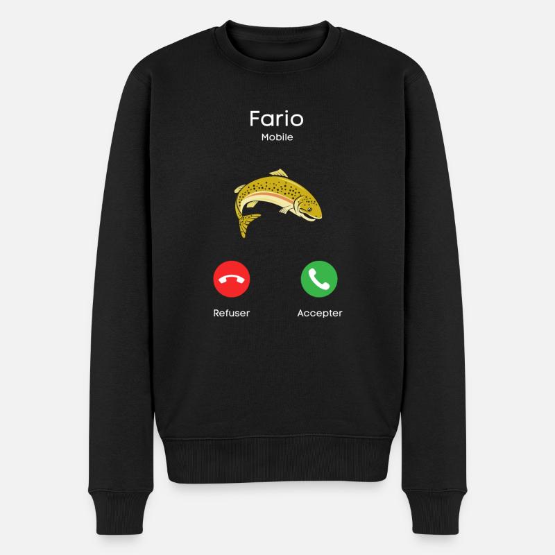 fario - Pull Premium bio Homme - noir