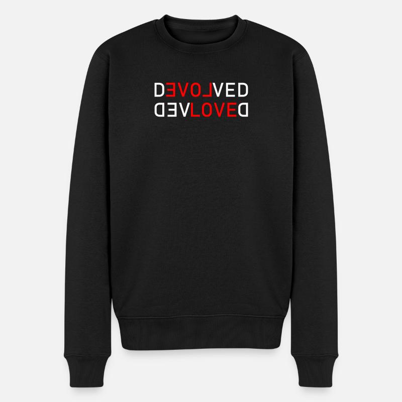 Love Devolved - Men's Premium Organic Jumper - black