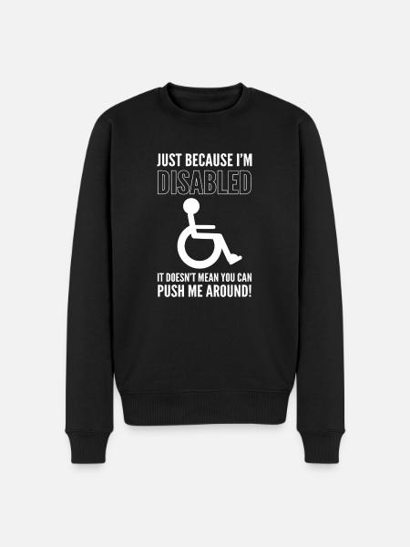 Wheelchair - Men's Premium Organic Jumper - black