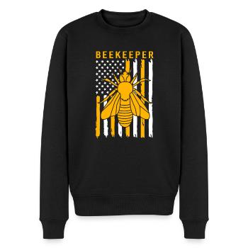 Apiculteur - Pull Premium bio Homme - noir - Devant - Nico (187cm)