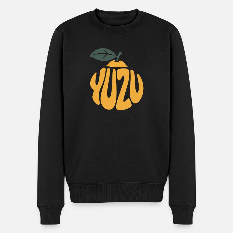 Yuzu - Logo de fruits cool - Pull Premium bio Homme - noir