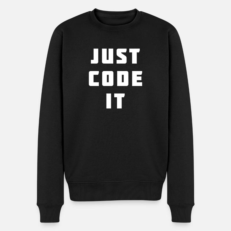 Codiere es einfach - Männer Premium Bio Pullover - Schwarz