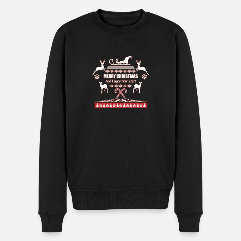 Ugly Christmas - Männer Premium Bio Pullover - Schwarz