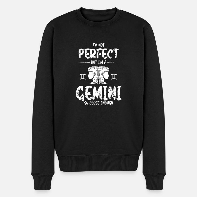 Sternzeichen Zwilling - Männer Premium Bio Pullover - Schwarz