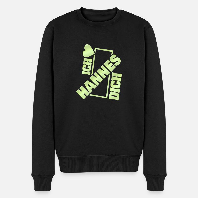 Couple Hannes - Pull Premium bio Homme - noir